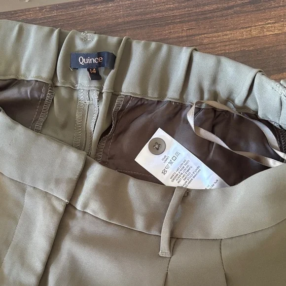 Quince Olive Green Women's Trousers - Picture 4 of 8